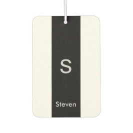 Monogram Twee Tinten Modern Zwart en Wit Luchtverfrisser