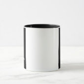 Monogram Twee Tinten Modern Zwart en Wit Mok (Midden)
