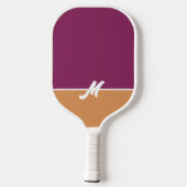 Monogram Twee Tone Berry & Kaneel met Wit Pickleball Paddle (Achterkant)