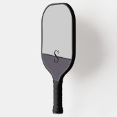 Monogram Twee Tone Fog & Warm Slate met Zwart Pickleball Paddle (Links)