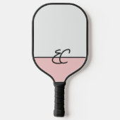 Monogram Twee Tone Mist & Roos met Zwart Pickleball Paddle (Achterkant)