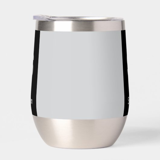 Monogram Twee Tone Modern Zwart en Grijs (Rechts)