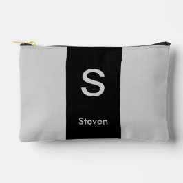 Monogram Twee Tone Modern Zwart en Grijs Etui