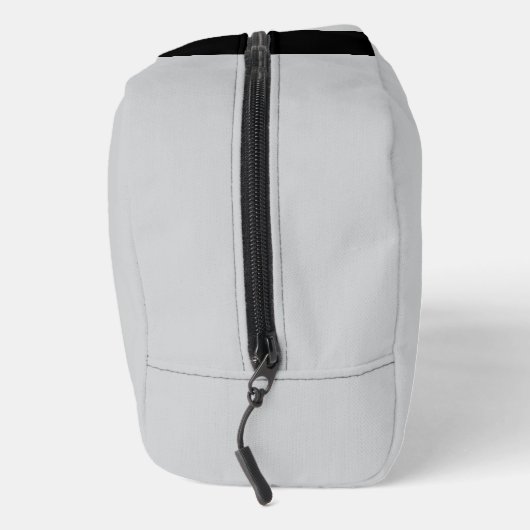 Monogram Twee Tone Modern Zwart en Grijs Toilettasje (Rechts)