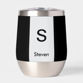 Monogram Twee Tone Modern Zwart en Lichtgrijs