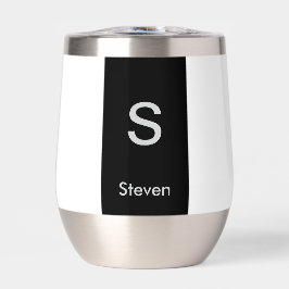 Monogram Twee Tone Modern Zwart en Wit