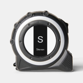 Monogram Twee Tone Modern Zwart en Wit Rolmaat