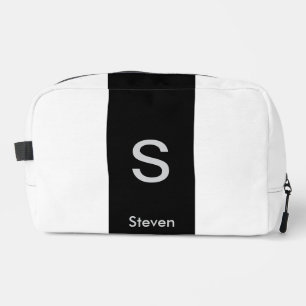 Monogram Twee Tone Modern Zwart en Wit Toilettasje