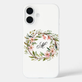 Monogram  Twig en Wildflower Krans iPhone 16 Hoesje
