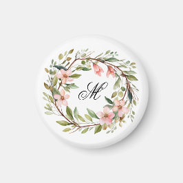 Monogram  Twig en Wildflower Krans Magneet