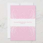 Monogram Twin Girls Baptism Invitation Kaart (Achterkant)