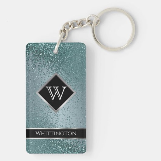 Monogram Twinkle Ombre - Blauwgroen Sleutelhanger (achterkant)