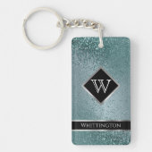 Monogram Twinkle Ombre - Blauwgroen Sleutelhanger (Voorkant)