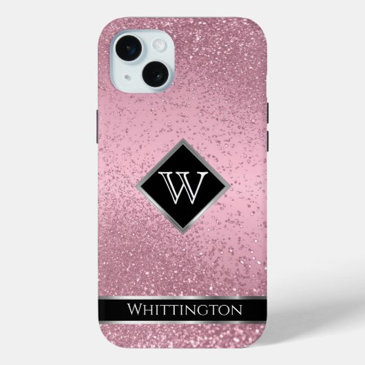 Monogram Twinkle Ombre - Roze Case-Mate iPhone Case (Achterkant)