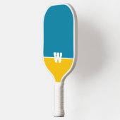 Monogram Two Tone Sky & Mango met wit Pickleball Paddle (Links)