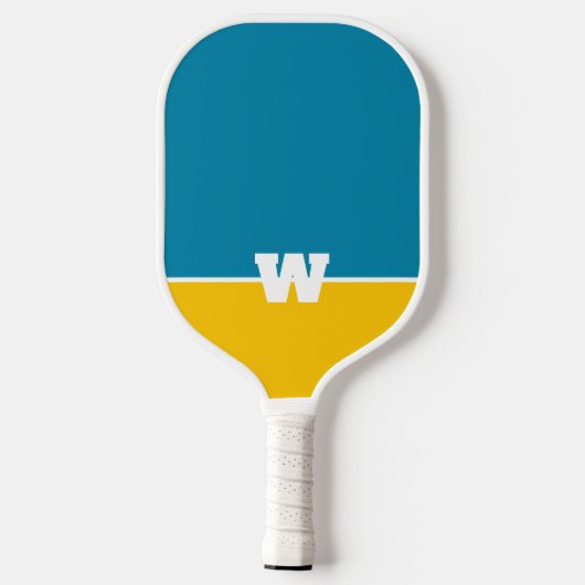 Monogram Two Tone Sky & Mango met wit Pickleball Paddle (Achterkant)