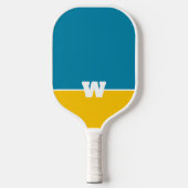 Monogram Two Tone Sky & Mango met wit Pickleball Paddle (Voorkant)