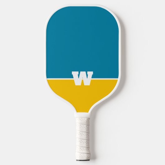 Monogram Two Tone Sky & Mango met wit Pickleball Paddle (Voorkant)