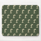 Monogram Typemachine Typografie in Groen Muismat (Voorkant)