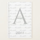 Monogram Typografie Aangepaste naam Initiaal Jaar Planner (Voorkant)