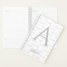 Monogram Typografie Aangepaste naam Initiaal Jaar