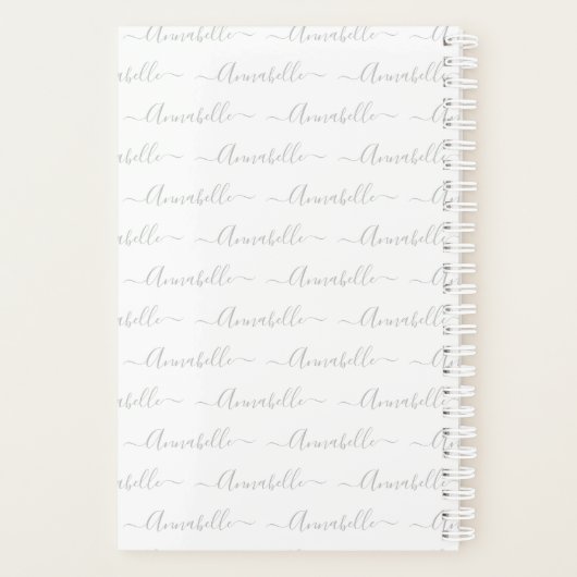 Monogram Typografie Aangepaste naam Initiaal Jaar Planner (Achterkant)