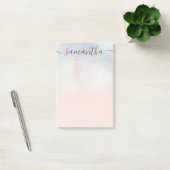 Monogram typografie blush pearl nacre ombre post-it® notes (Kantoor)