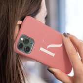 Monogram Typografie Blush Pink Vrouwelijke Girly Case-Mate iPhone Case