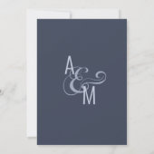 Monogram Typografie Eenvoudig gebold minimalistisc Kaart (Achterkant)