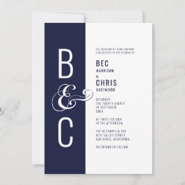Monogram Typografie Eenvoudig gebold minimalistisc Kaart