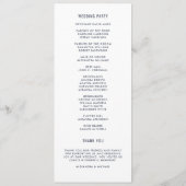 Monogram Typografie Eenvoudig Krachtig Minimalisti Programmakaart (Achterkant)