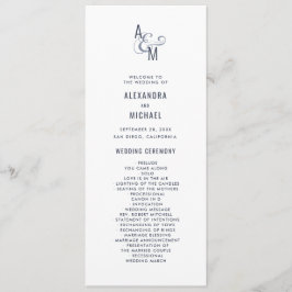 Monogram Typografie Eenvoudig Krachtig Minimalisti Programmakaart