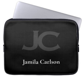 Monogram Typografie Minimale laptophoes Laptop Sleeve