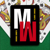 monogram / typografie / uw eigen naam pokerkaarten