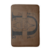 Monogram U Initiaal Bath, Keukenmat Kies Kleur Badmat (Voorkant Verticaal)