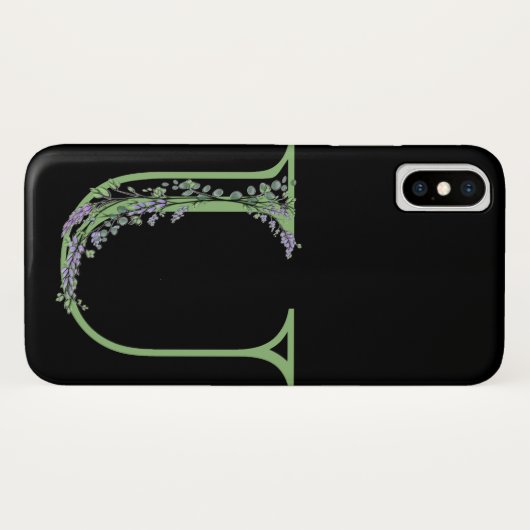 Monogram U Lavendel Eucalyptus Case-Mate iPhone Case (Achterkant (horizontaal))