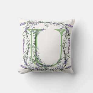 Monogram U Lavender Eucalyptus Kussen