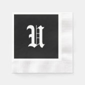 Monogram U, oud Engels lettertype, Servet (Voorkant)