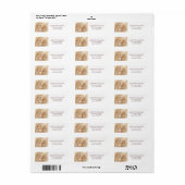 Monogram U Retouradreslabels Etiket (Full Sheet)