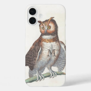 Monogram uil iPhone 16 plus hoesje