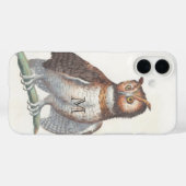 Monogram  uil Case-Mate iPhone case (Achterkant (horizontaal))