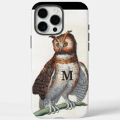 Monogram  uil gepersonaliseerd Case-Mate iPhone case (Achterkant)