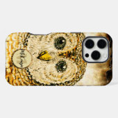 Monogram Uil Personaliseer  iPhone Hoesje (Achterkant horizontaal)