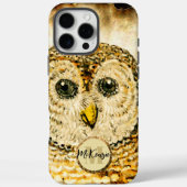 Monogram uil personaliseren Case-Mate iPhone case (Achterkant)