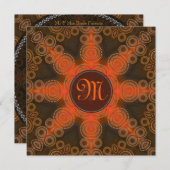 Monogram Uitnodiging tot weddenschappen op zonne-e (Voorkant / Achterkant)