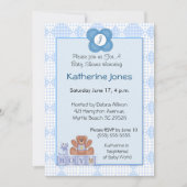 Monogram Uitnodiging voor jongens (Voorkant)