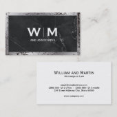 Monogram | Uitvoerend | | Grunge Distress Visitekaartje (Voorkant / Achterkant)