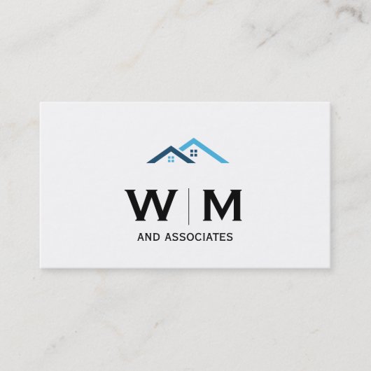 Monogram | uitvoerend | makelaarskantoor visitekaartje (Voorkant)