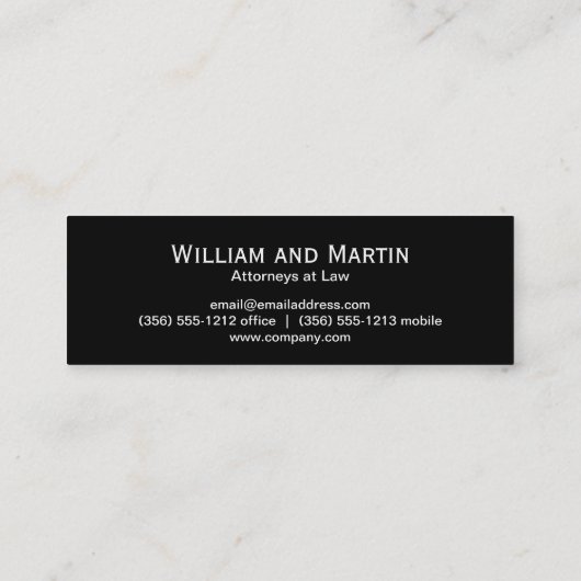 Monogram | Uitvoerend | Mini Visitekaartje (Achterkant)