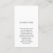 Monogram | Uitvoerend | | Ondernemingen Visitekaartje (Achterkant)